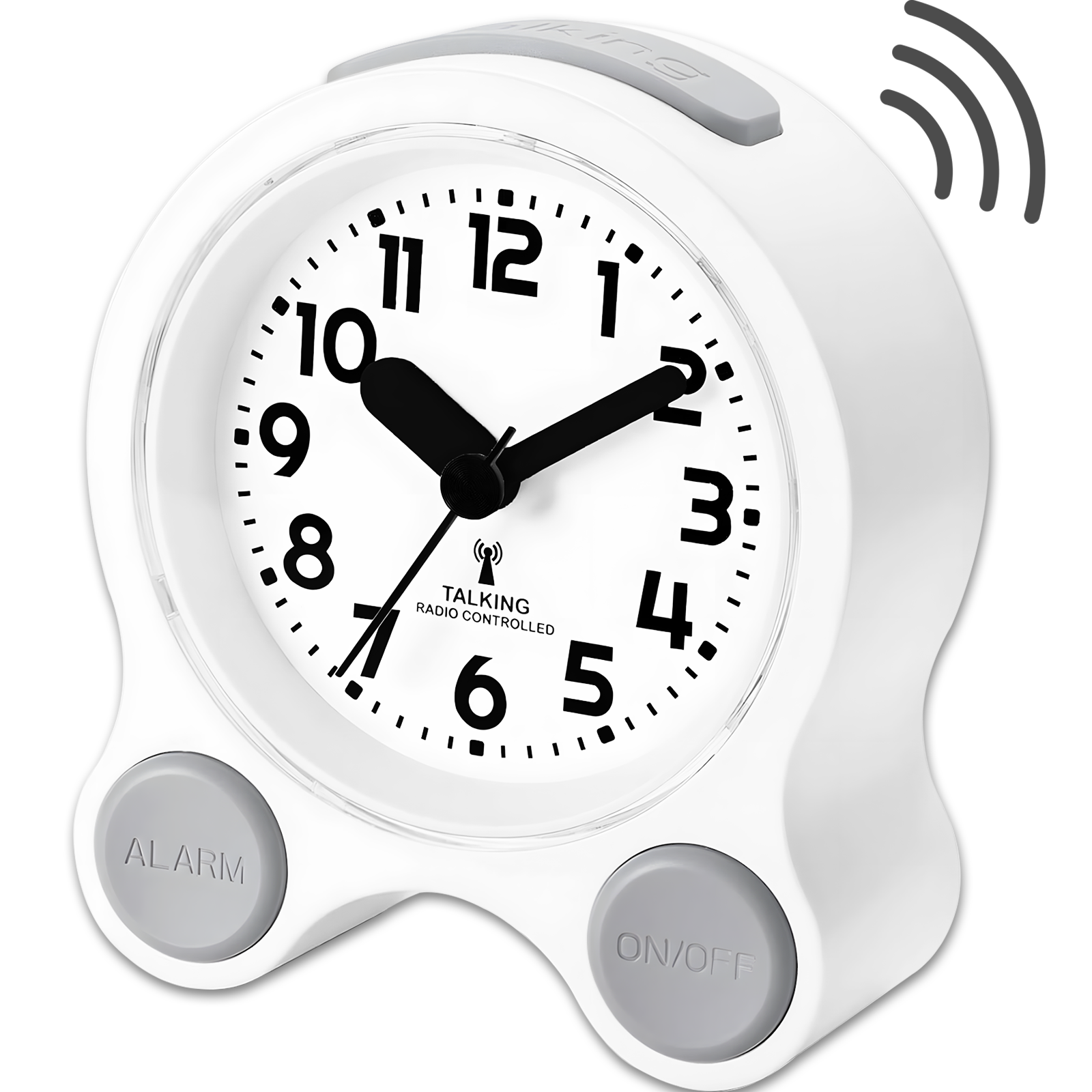 Amazon.com: RUNCAR Atomic Talking Clock(Pearl White) Clear